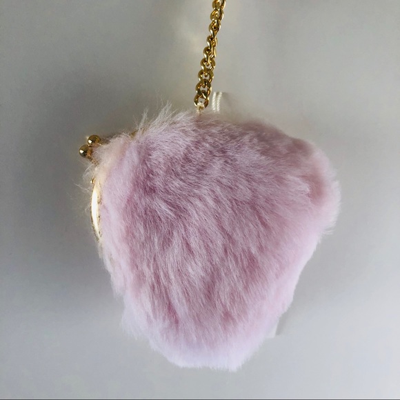 UGG | Fuzzy Coin Key FOB Pouch | Pink NWT - Picture 5 of 10